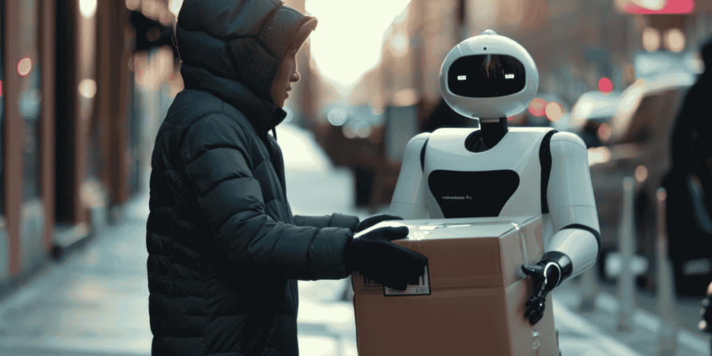 person-interacting-with-robot-artifical-intelligence-to-get-help-from-ngos